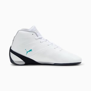 Mercedes AMG-Petronas F1® Motorsport Carbon Cat Mid Men's Driving Shoes, PUMA White-Sheen Green, extralarge