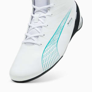Mercedes-AMG Petronas Motorsport Carbon Cat Mid Men's Driving Shoes, PUMA White-Sheen Green, extralarge