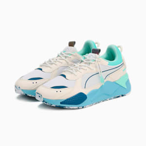 ユニセックス PUMA x FINAL FANTASY XIV RS-X スニーカー, PUMA White-Dusty Aqua, extralarge-JPN