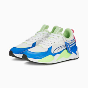 Zapatos de automovilismo Mercedes-AMG Petronas Motorsport RS-X, PUMA White-Royal Sapphire
