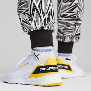 Porsche Legacy Tiburion Logo Unisex Sneakers, PUMA White-Lemon Chrome, extralarge-IND