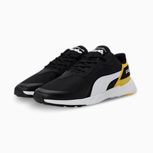 Porsche Legacy Tiburion Logo Unisex Sneakers, PUMA Black-Lemon Chrome, extralarge-IND