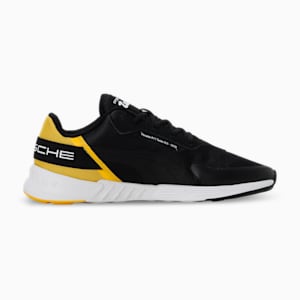 Porsche Legacy Tiburion Logo Unisex Sneakers, PUMA Black-Lemon Chrome, extralarge-IND