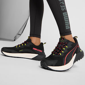 Tenis de carrera de montaña para mujer Fast-Trac NITRO 2, PUMA Black-Active Red-Lime Pow, extralarge