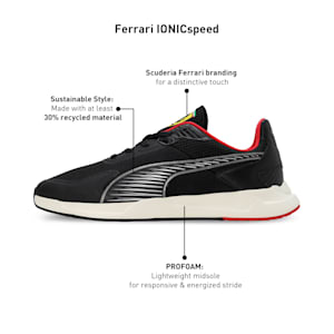 Scuderia Ferrari IonicSpeed Unisex Driving Shoes, PUMA Black-Warm White, extralarge-IND
