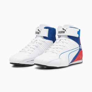 BMW M Motorsport Kart Cat Mid Youth Sneakers, PUMA White-Pop Red, extralarge-IND