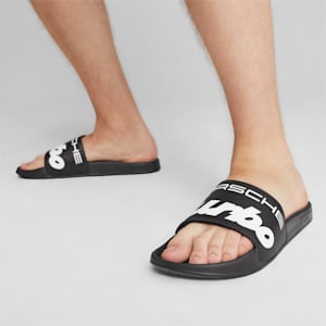 Porsche Legacy Leadcat 2.0 Unisex Slides, PUMA Black-PUMA White, extralarge-IND