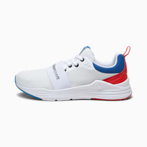 BMW M Motorsport Wired Run Unisex Driving Shoes, PUMA White-Pop Red, extralarge-IND