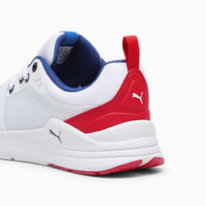 BMW M Motorsport Wired Run Unisex Driving Shoes, PUMA White-Pop Red-Cool Cobalt, extralarge-IND