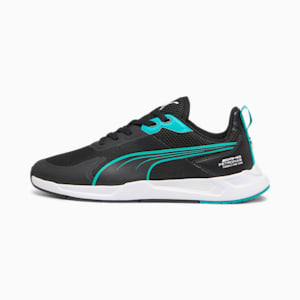 Mercedes-AMG PETRONAS IONICspeed Unisex Driving Shoes, PUMA Black-Spectra Green-PUMA White, extralarge-IND