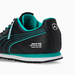 Mercedes-AMG PETRONAS Roma Via Unisex Sneakers, PUMA Black-Spectra Green, extralarge-IND