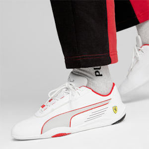 Scuderia Ferrari R-Cat Machina Unisex Driving Shoes, PUMA White-PUMA White, extralarge-IND