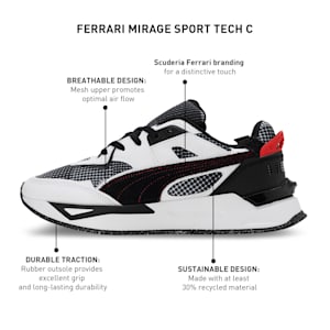 Scuderia Ferrari Mirage Sport Tech Unisex Sneakers, PUMA White-PUMA Black, extralarge-IND