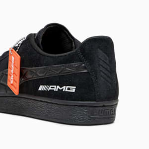 Tenis Mercedes-AMG Suede para hombre, PUMA Black-Light Mint-PUMA White, extralarge