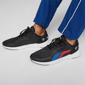 BMW M Motorsport Tiburion Unisex Driving Shoes, PUMA Black-Cool Cobalt-Pop Red, extralarge-IND