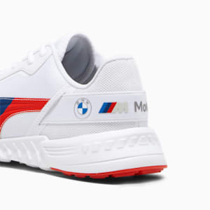 BMW M Motorsport Tiburion Unisex Driving Shoes, PUMA White-Cool Cobalt-Pop Red, extralarge-IND