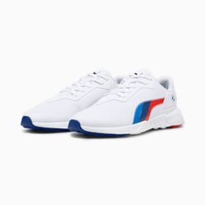 BMW M Motorsport Tiburion Unisex Driving Shoes, PUMA White-Cool Cobalt-Pop Red, extralarge-IND