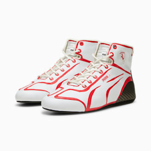 Zapatillas de conducción SCUDERIA FERRARI x JOSHUA VIDES Speedcat Pro para hombre, PUMA White-Rosso Corsa, extralarge