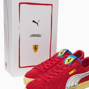 Zapatillas de gamuza SCUDERIA FERRARI x JOSHUA VIDES para hombre, PUMA White-PUMA Black, extralarge