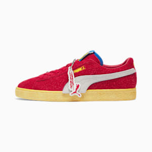 SCUDERIA FERRARI x JOSHUA VIDES Suede Men's Sneakers, Camiseta Puma Classics Fitted Preta, extralarge