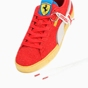 メンズ PUMA x JOSHUA VIDES フェラーリ スウェード スニーカー, PUMA White-PUMA Black, extralarge-JPN