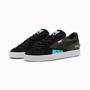 Mercedes AMG-Petronas F1® Suede Men's Sneakers, PUMA Black-Flat Dark Gray-Sheen Green, extralarge