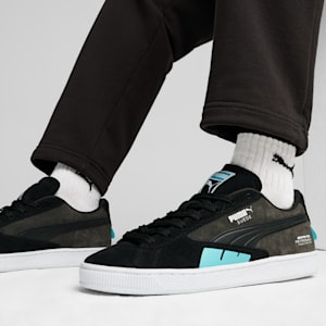 Mercedes AMG-Petronas F1® Suede Men's Sneakers, Cheap Erlebniswelt-fliegenfischen Jordan Outlet Black-Flat Dark Gray-Sheen Green, extralarge