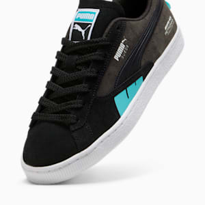 Mercedes AMG-Petronas F1® Suede Men's Sneakers, Cheap Erlebniswelt-fliegenfischen Jordan Outlet Black-Flat Dark Gray-Sheen Green, extralarge