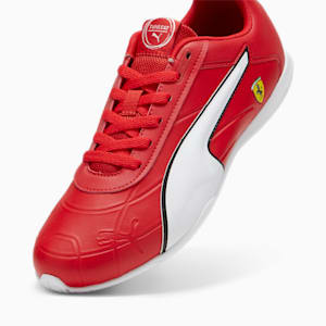 Scuderia Ferrari Tune Cat Men's Driving Shoes, Rosso Corsa-PUMA White, extralarge