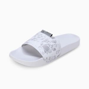 Mercedes-AMG Petronas Leadcat 2.0 Men's Slides, PUMA White- Team Silver, extralarge-IND