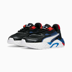 Tenis deportivos para niños BMW M Motorsport RS-Trck, PUMA Black-PUMA White-Cool Cobalt, extralarge