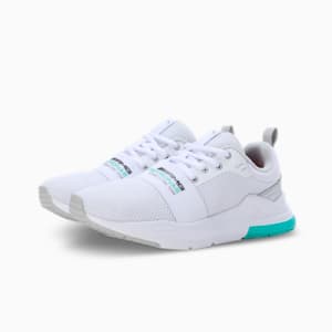 Mercedes AMG Petronas Formula 1 Wired Run Youth Sneakers, PUMA White-PUMA Silver, extralarge-IND