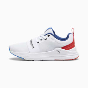 BMW M Motorsport Wired Run Youth Sneakers, PUMA White-Pop Red, extralarge-IND