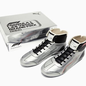 Zapatos para conducción PUMA x Fórmula 1® Las Vegas Grand Prix Speedcat Pro para hombre, PUMA Black-PUMA Silver-Pop Red, extralarge