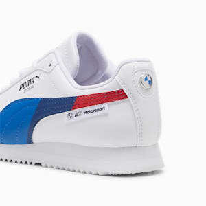 BMW M Motorsport Roma Via Big Kids' Sneakers, PUMA White-Warm White, extralarge