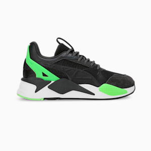 Mercedes-AMG Petronas F1® RS-X Textile Motorsport Unisex Sneakers, PUMA Black-PUMA White-Fizzy Green, extralarge-IND