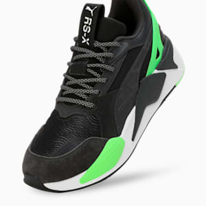 Mercedes-AMG Petronas F1® RS-X Textile Motorsport Sneakers, PUMA Black-PUMA White-Fizzy Green, extralarge-IND