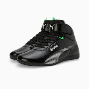 Mercedes-AMG Petronas F1® Neo Cat Mid 2.0 Unisex Motorsport Sneakers, PUMA Black-Fizzy Green, extralarge-IND