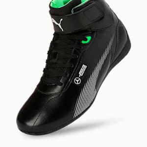 Mercedes-AMG Petronas F1® Neo Cat Mid 2.0 Unisex Motorsport Sneakers, PUMA Black-Fizzy Green, extralarge-IND