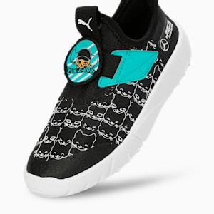 Mercedes-AMG Petronas F1® Slipkart Kid's Motorsport Sneakers, PUMA Black-PUMA White, extralarge-IND