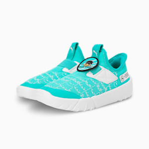 Mercedes-AMG Petronas F1® Slipkart Kid's Motorsport Sneakers, Sheen Green-PUMA White, extralarge-IND