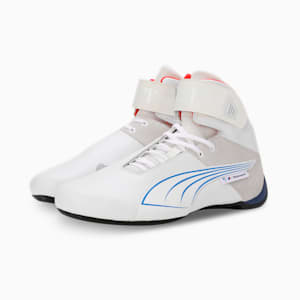 BMW M Motorsport Future Cat Mid Driving Shoes, PUMA White-Cool Cobalt, extralarge-IND