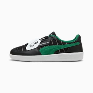 Porsche Legacy Palermo Pinstripe Sneakers, PUMA Black-Archive Green, extralarge