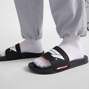 Formula 1® Leadcat 2.0 Logo Slides, PUMA Black-PUMA White, extralarge