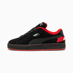 F1 Suede XL 75 YRS Unisex, PUMA Black-Pop Red, extralarge
