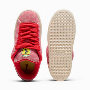 Tenis Scuderia Ferrari Desert Sun Suede XL para niños grandes, Rosso Corsa-Alpine Snow, extralarge