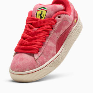 Tenis Scuderia Ferrari Desert Sun Suede XL para niños grandes, Rosso Corsa-Alpine Snow, extralarge