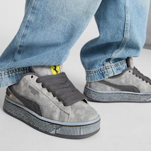 Tenis Scuderia Ferrari Desert Sun Suede XL para niños grandes, PUMA Black-Rosso Corsa, extralarge