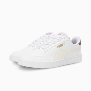 PUMA Shuffle SoftFoam+ Unisex Sneakers, PUMA White-Frosted Ivory-PUMA Gold, extralarge-IND