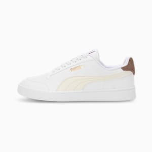 PUMA Shuffle SoftFoam+ Unisex Sneakers, PUMA White-Frosted Ivory-PUMA Gold, extralarge-IND